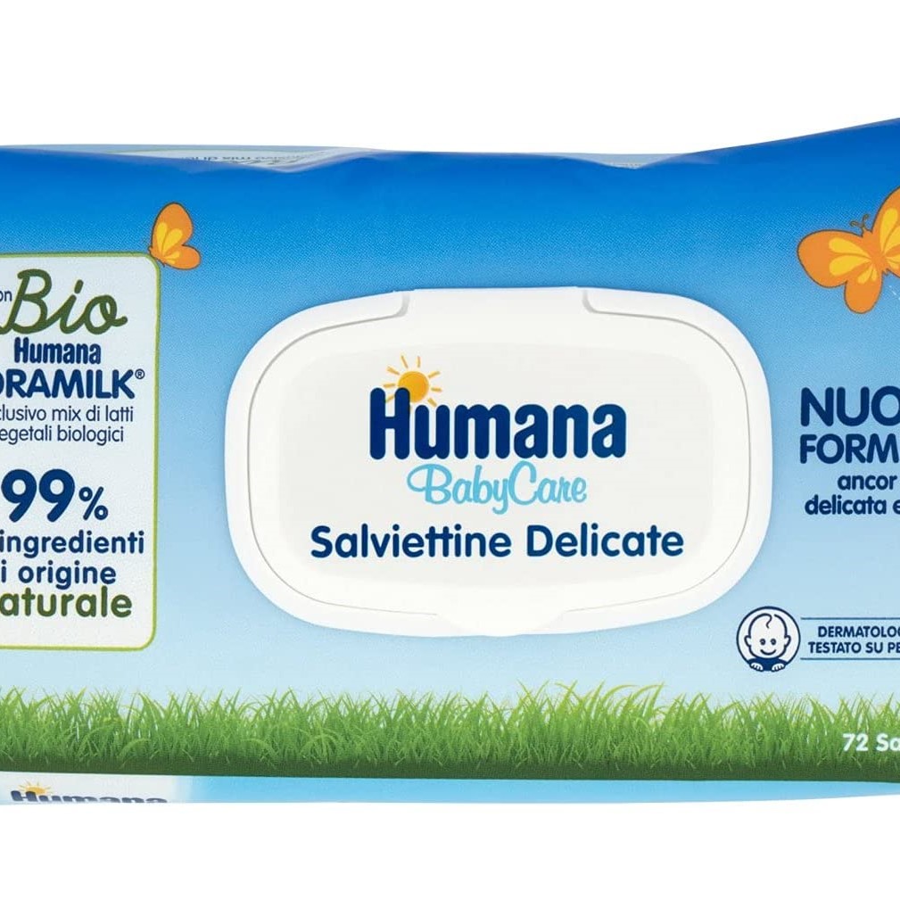 Humana Baby Salviettine Delicate 72 Pezzi : : Prima infanzia