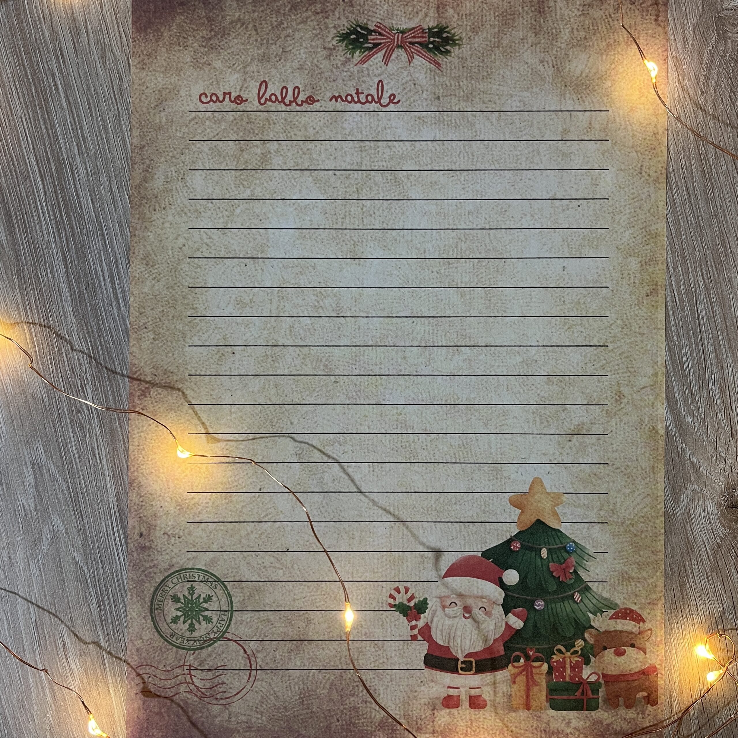 Albero di Natale personalizzato Babbo Natale Sacco Renna Babbo